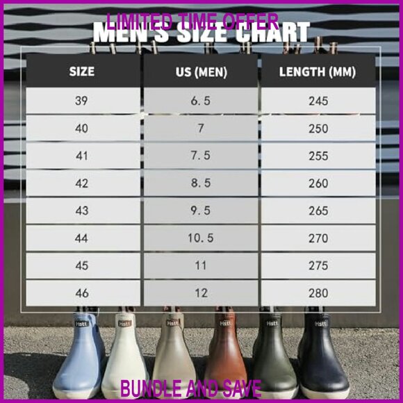 Men's Waterproof Rubber Deck Boots Non-Slip Fishing Garden Work - Picture 8 of 8